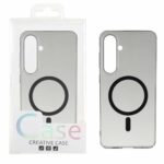 قاب اورجینال کریستالی MagSafe شفاف Creative مدل Samsung Galaxy S24 FE - مشکی (پک دار)