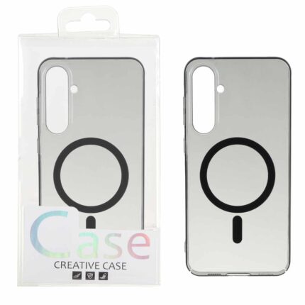 قاب اورجینال کریستالی MagSafe شفاف Creative مدل Samsung Galaxy S23 FE - مشکی (پک دار)