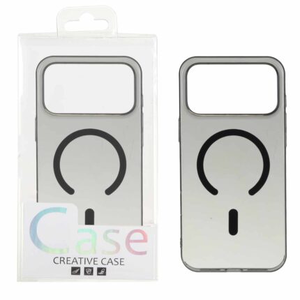 قاب اورجینال کریستالی MagSafe شفاف Creative مدل Apple iPhone 17 Pro Max - مشکی (پک دار)