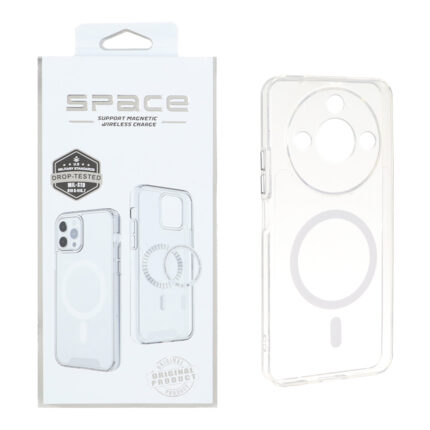 قاب اورجینال Space شفاف طرح مگ سیف Honor X9c Smart 5G (پک دار)