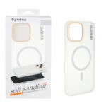 قاب اورجینال Syndee پشت مات MagSafe مدل Apple iPhone 15 Pro Max - سفید (پک دار)