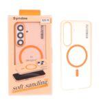قاب اورجینال Syndee پشت مات MagSafe مدل Samsung Galaxy S25 FE - نارنجی (پک دار)