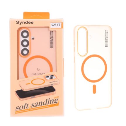 قاب اورجینال Syndee پشت مات MagSafe مدل Samsung Galaxy S25 FE - نارنجی (پک دار)