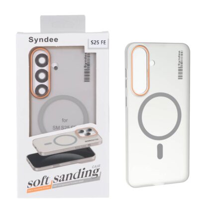 قاب اورجینال Syndee پشت مات MagSafe مدل Samsung Galaxy S25 FE - خاکستری (پک دار)