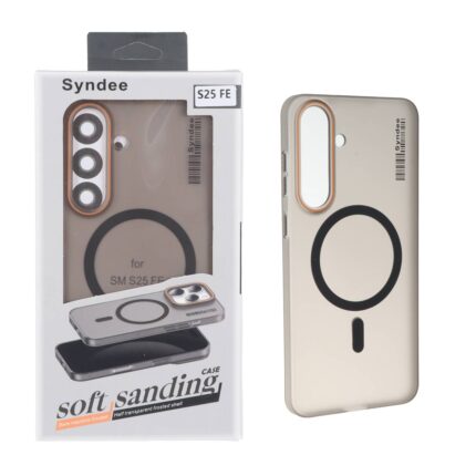 قاب اورجینال Syndee پشت مات MagSafe مدل Samsung Galaxy S25 FE - مشکی (پک دار)
