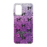 قاب ice پاپیونی نگین دار دور مات Samsung Galaxy A13 4G / A13 5G / A04s / M13 4G / M23 / F13 - ارغوانی