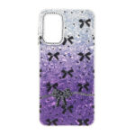 قاب ice پاپیونی نگین دار دور مات Samsung Galaxy A13 4G / A13 5G / A04s / M13 4G / M23 / F13 - بنفش