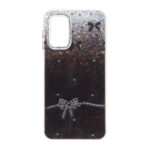 قاب ice پاپیونی نگین دار دور مات Samsung Galaxy A13 4G / A13 5G / A04s / M13 4G / M23 / F13 - قهوه ای
