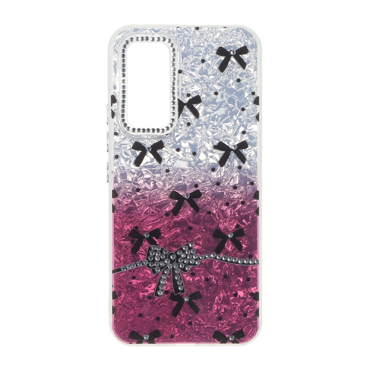 4619248 قاب ice پاپیونی نگین دار دور مات Samsung Galaxy A54 - زرشکی - تصویر 1