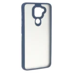 قاب مات لنز برجسته دور هاشور Xiaomi Redmi Note 9 / Redmi 10X 5G / Redmi 10X Pro 5G - سرمه ای