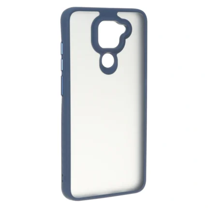 قاب مات لنز برجسته دور هاشور Xiaomi Redmi Note 9 / Redmi 10X 5G / Redmi 10X Pro 5G - سرمه ای