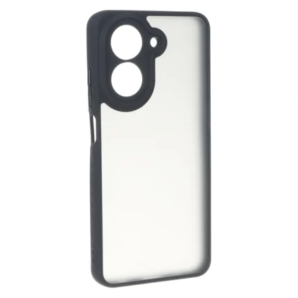قاب مات لنز برجسته دور هاشور Xiaomi Redmi A5 / Poco C71 - مشکی