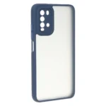 قاب مات لنز برجسته دور هاشور Xiaomi Poco M3 / Redmi 9T 4G - سرمه ای