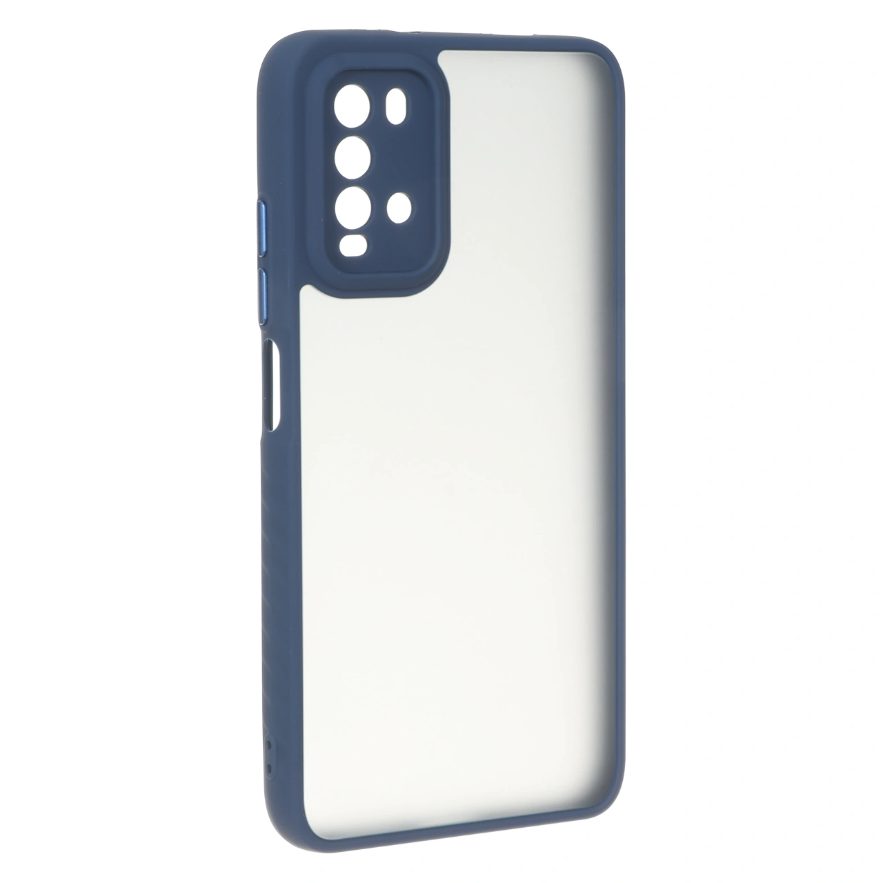 4619536 قاب مات لنز برجسته دور هاشور Xiaomi Poco M3 / Redmi 9T 4G - سرمه ای - تصویر 1