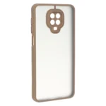 قاب مات لنز برجسته دور هاشور Xiaomi Redmi Note 9S / Redmi Note 9 Pro / Redmi Note 9 Pro Max - نسکافه ای