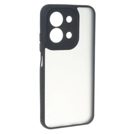 قاب مات لنز برجسته دور هاشور Xiaomi Redmi 15C / Poco C85 - مشکی