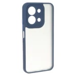 قاب مات لنز برجسته دور هاشور Xiaomi Redmi 15C / Poco C85 - سرمه ای