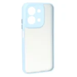 قاب مات لنز برجسته دور هاشور Xiaomi Redmi 15C / Poco C85 - آبی