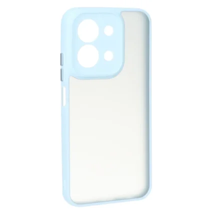قاب مات لنز برجسته دور هاشور Xiaomi Redmi 15C / Poco C85 - آبی