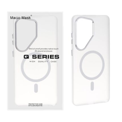 قاب اورجینال Magic Mask مات دور لنز آلومینیومی MagSafe مدل Samsung Galaxy S26 Ultra - سفید (پک دار)