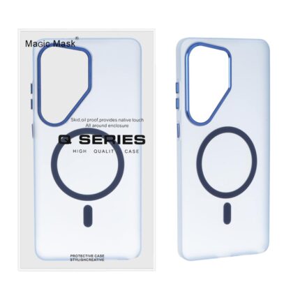 قاب اورجینال Magic Mask مات دور لنز آلومینیومی MagSafe مدل Samsung Galaxy S26 Ultra - آبی (پک دار)