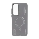 قاب Armor لنز متال Texture طرح مگ سیف Samsung Galaxy A35 / A55 - خاکستری