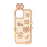 قاب سیلیکونی عروسک دار CUTE BEAR مدل Apple iPhone 15 / iPhone 14 / iPhone 13 - نسکافه ای