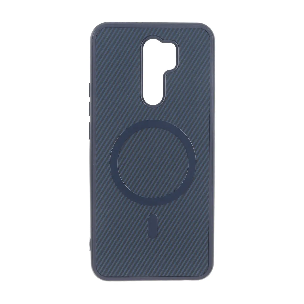 4620412 قاب هاشور MagSafe فلزی Xiaomi Redmi 9 / Redmi 9 Prime / Poco M2 - سرمه ای - تصویر 1