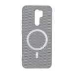 قاب هاشور MagSafe فلزی Xiaomi Redmi 9 / Redmi 9 Prime / Poco M2 - طوسی