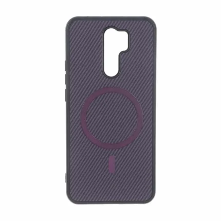 قاب هاشور MagSafe فلزی Xiaomi Redmi 9 / Redmi 9 Prime / Poco M2 - بنفش