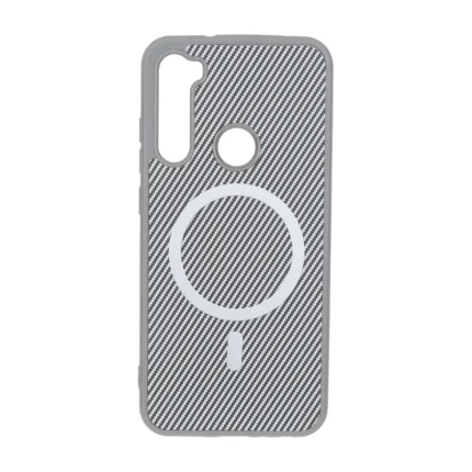 قاب هاشور MagSafe فلزی Xiaomi Redmi Note 8 - طوسی