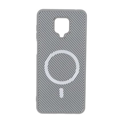 قاب هاشور MagSafe فلزی Xiaomi Redmi Note 9S / Redmi Note 9 Pro / Redmi Note 9 Pro Max - طوسی