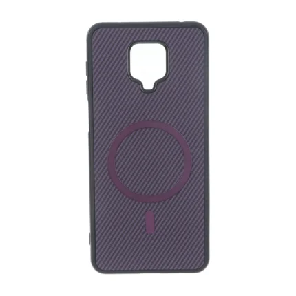 قاب هاشور MagSafe فلزی Xiaomi Redmi Note 9S / Redmi Note 9 Pro / Redmi Note 9 Pro Max - بنفش