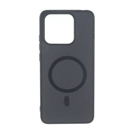قاب هاشور MagSafe فلزی Xiaomi Redmi 10C / Redmi 10 Power / Poco C40 - مشکی
