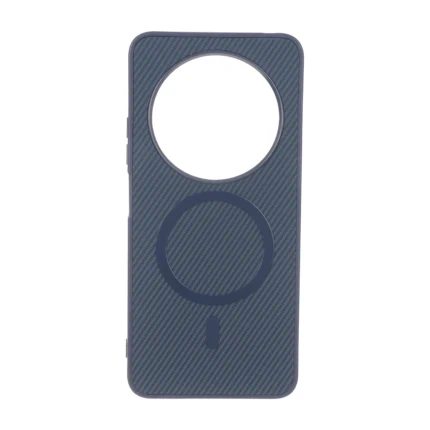 قاب هاشور MagSafe فلزی Xiaomi Redmi 14C / Redmi A3 Pro / Redmi A4 / Poco C75 - سرمه ای