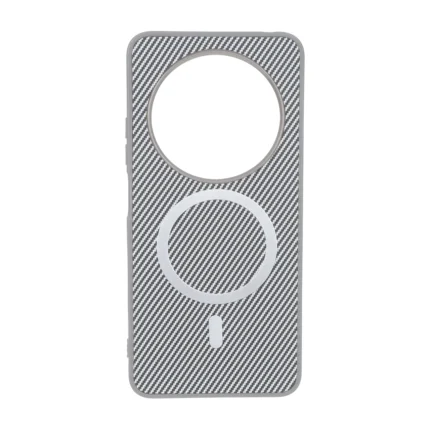 قاب هاشور MagSafe فلزی Xiaomi Redmi 14C / Redmi A3 Pro / Redmi A4 / Poco C75 - طوسی