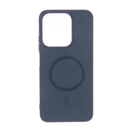 قاب هاشور MagSafe فلزی Xiaomi Redmi 15C / Poco C85 - سرمه ای