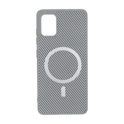 قاب هاشور MagSafe فلزی Samsung Galaxy A51 / M40s - طوسی