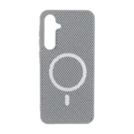 قاب هاشور MagSafe فلزی Samsung Galaxy A35 / A55 - طوسی