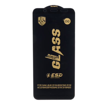 محافظ صفحه نمایش شیشه ای درجه یک Full Cover Super X OG - ESD OVOG مدل Samsung Galaxy A6 (2018) / J6 (2018)