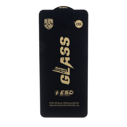 محافظ صفحه نمایش شیشه ای درجه یک Full Cover Super X OG - ESD OVOG مدل Honor 90 Lite