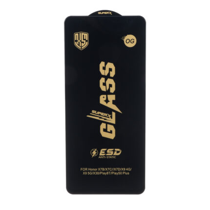 محافظ صفحه نمایش شیشه ای درجه یک Full Cover Super X OG - ESD OVOG مدل Honor X7c