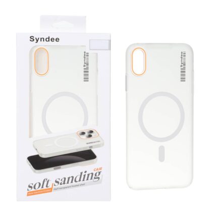 قاب اورجینال Syndee پشت مات MagSafe مدل Apple iPhone X Max / iPhone XS Max - سفید (پک دار)