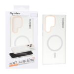 قاب اورجینال Syndee پشت مات MagSafe مدل Samsung Galaxy S22 Ultra - سفید (پک دار)