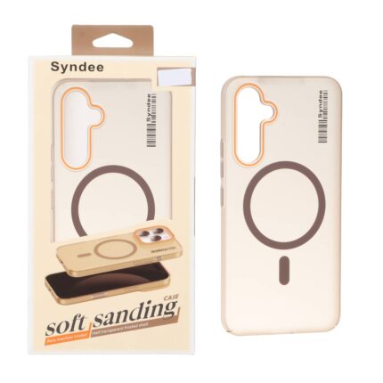 قاب اورجینال Syndee پشت مات MagSafe مدل Samsung Galaxy A54 - قهوه ای (پک دار)