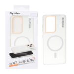 قاب اورجینال Syndee پشت مات MagSafe مدل Samsung Galaxy S21 Ultra - سفید (پک دار)