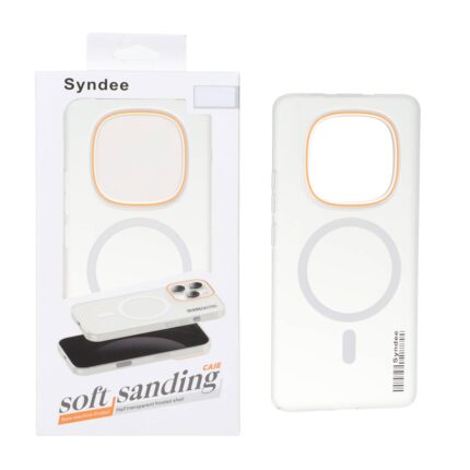 قاب اورجینال Syndee پشت مات MagSafe مدل Xiaomi Redmi Note 15 / Poco M8 5G - سفید (پک دار)