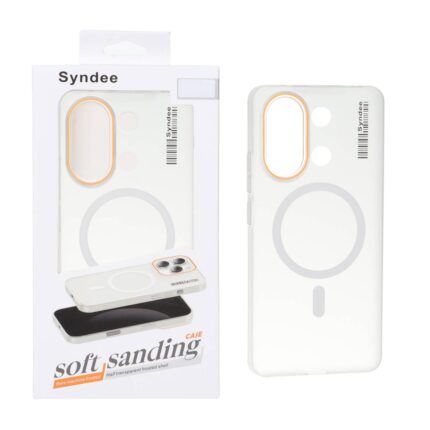 قاب اورجینال Syndee پشت مات MagSafe مدل Xiaomi Redmi Note 13 4G - سفید (پک دار)
