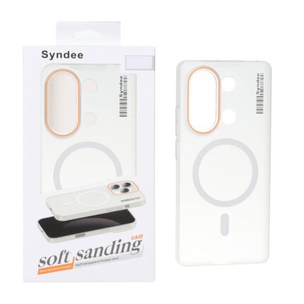 قاب اورجینال Syndee پشت مات MagSafe مدل Xiaomi Redmi Note 14S / Note 13 Pro 4G / Poco M6 Pro 4G - سفید (پک دار)