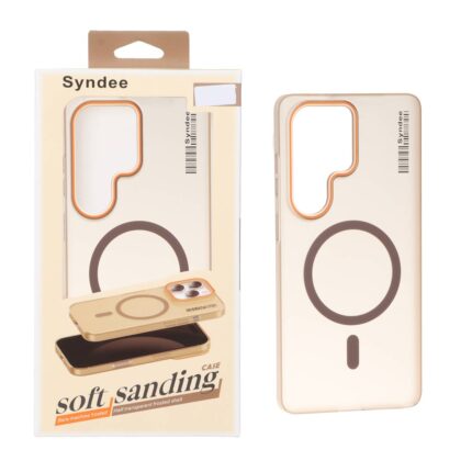 قاب اورجینال Syndee پشت مات MagSafe مدل Samsung Galaxy S26 Ultra - قهوه ای (پک دار)